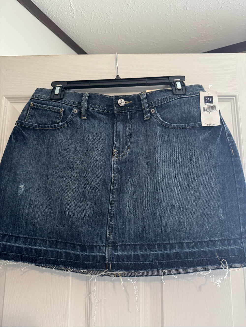 GAP Indigo Denim Mini Skirt with Raw Hem